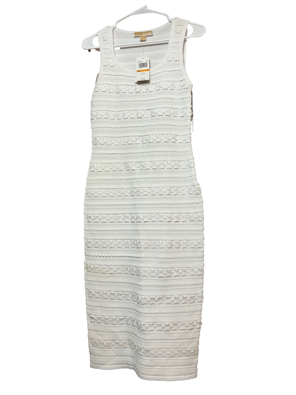 White Lace-Detail Tank Dress